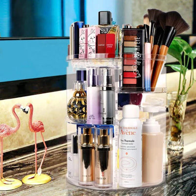 360 Degree Rotating Rack, Lipstick Skin Care Product, Acrylic Cosmetic Storage Box