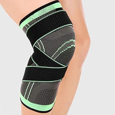 Adjustable knee support compression sleeve brace