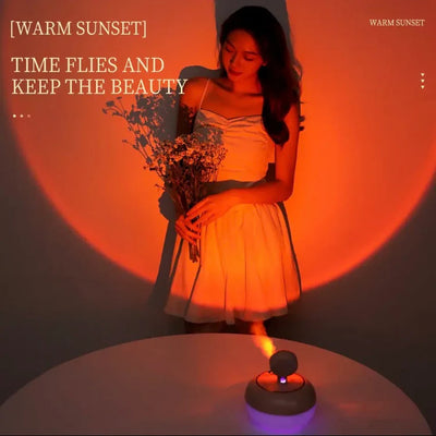 2 in 1 Sunset Lamp with Air Humidifier