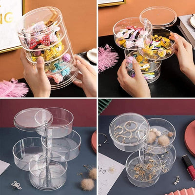 TRANSPARENT 360 ROTATING JEWELRY BOX