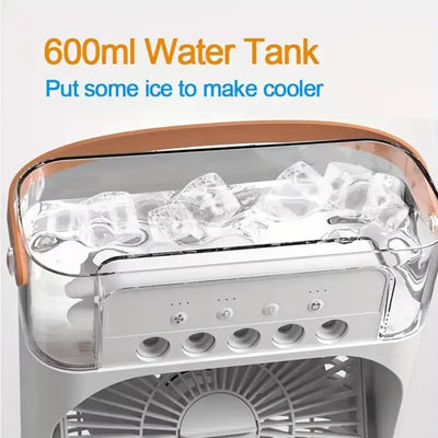 HUMIDIFIER COOLING FAN, PERSONAL RECHARGEABLE AIR COOLER FAN, MINI AIR FRESHENER COOLING FAN
