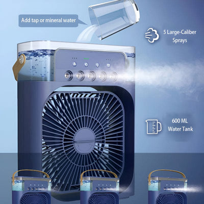 HUMIDIFIER COOLING FAN, PERSONAL RECHARGEABLE AIR COOLER FAN, MINI AIR FRESHENER COOLING FAN