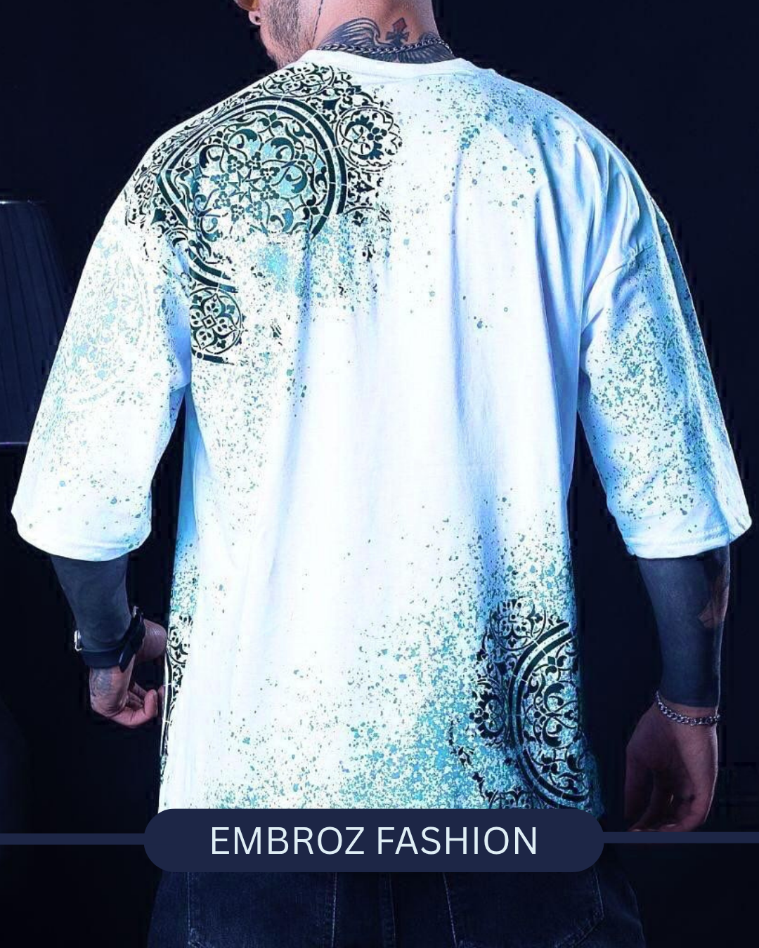 FRONT BACK PRINTED DROPSHOULDER