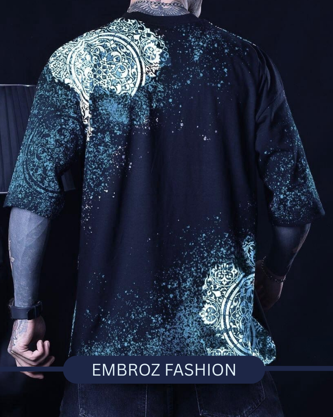 FRONT BACK PRINTED DROPSHOULDER