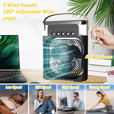 HUMIDIFIER COOLING FAN, PERSONAL RECHARGEABLE AIR COOLER FAN, MINI AIR FRESHENER COOLING FAN