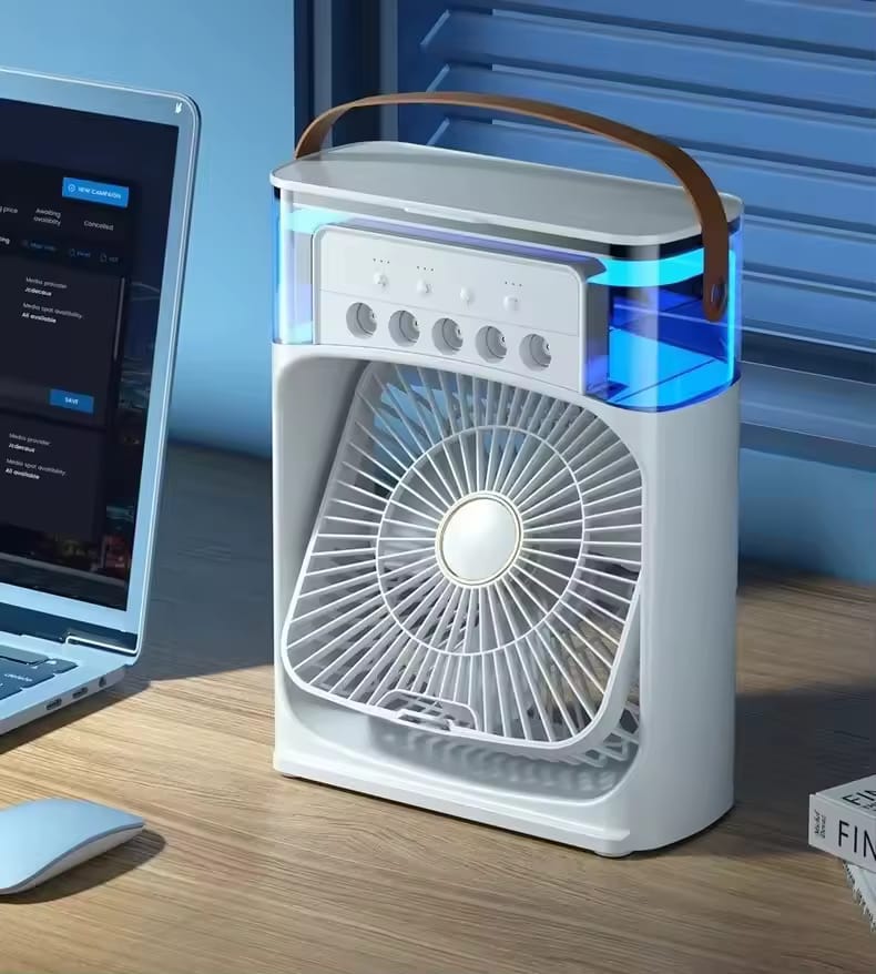 HUMIDIFIER COOLING FAN, PERSONAL RECHARGEABLE AIR COOLER FAN, MINI AIR FRESHENER COOLING FAN
