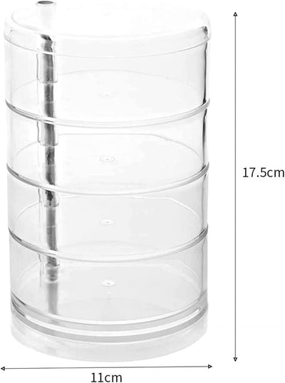 TRANSPARENT 360 ROTATING JEWELRY BOX