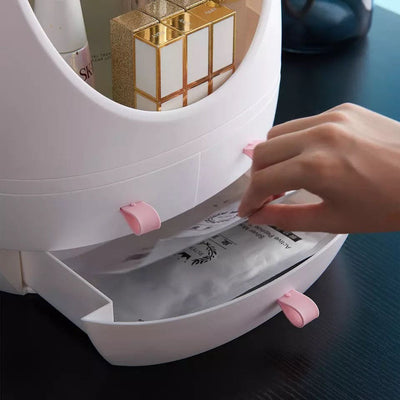 Cosmetic And Makeup Organizer Box with Mirror LED Light