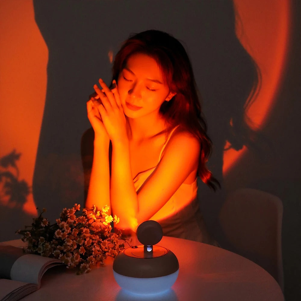 2 in 1 Sunset Lamp with Air Humidifier