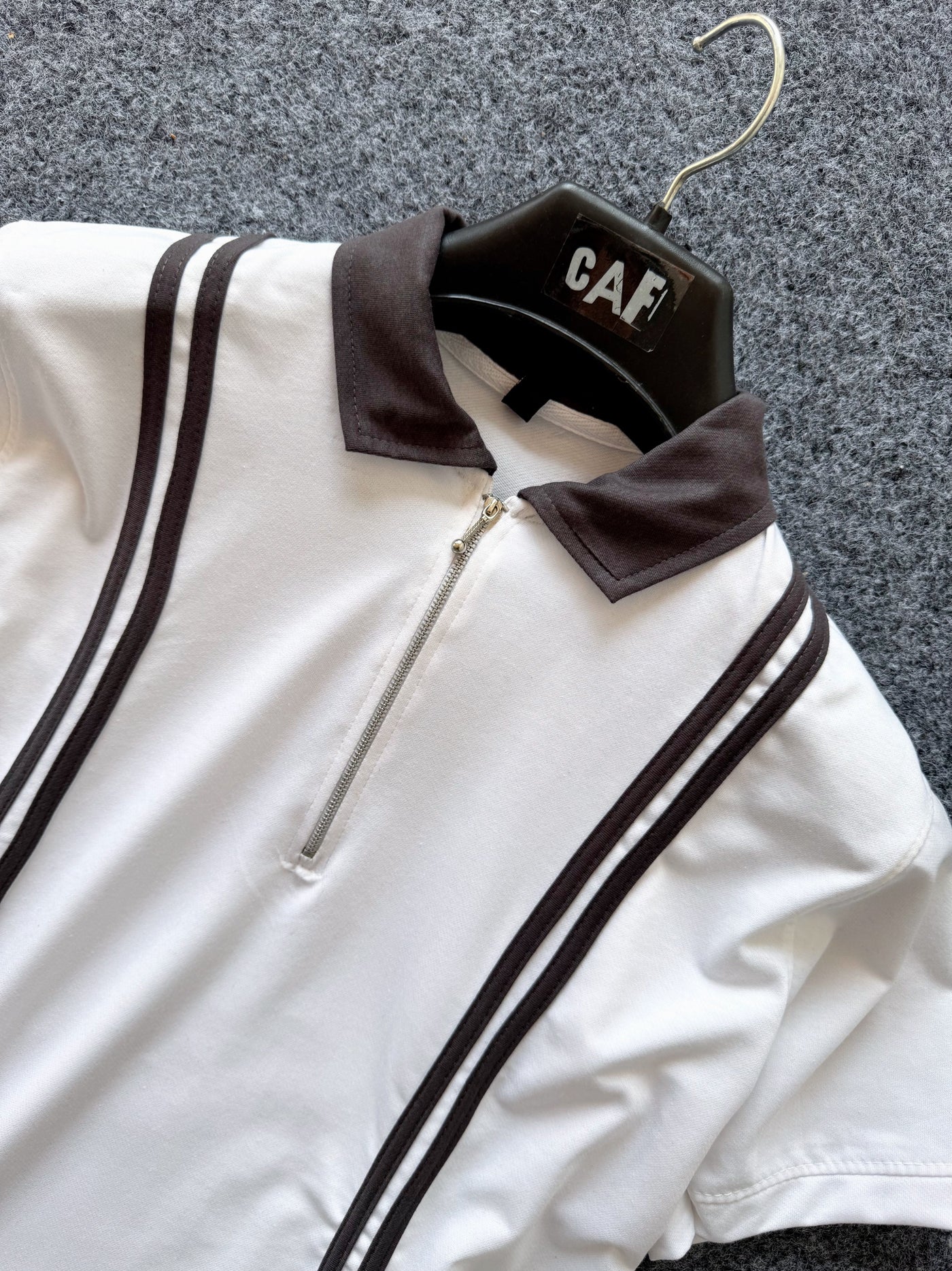 Stripe Zipped Polo