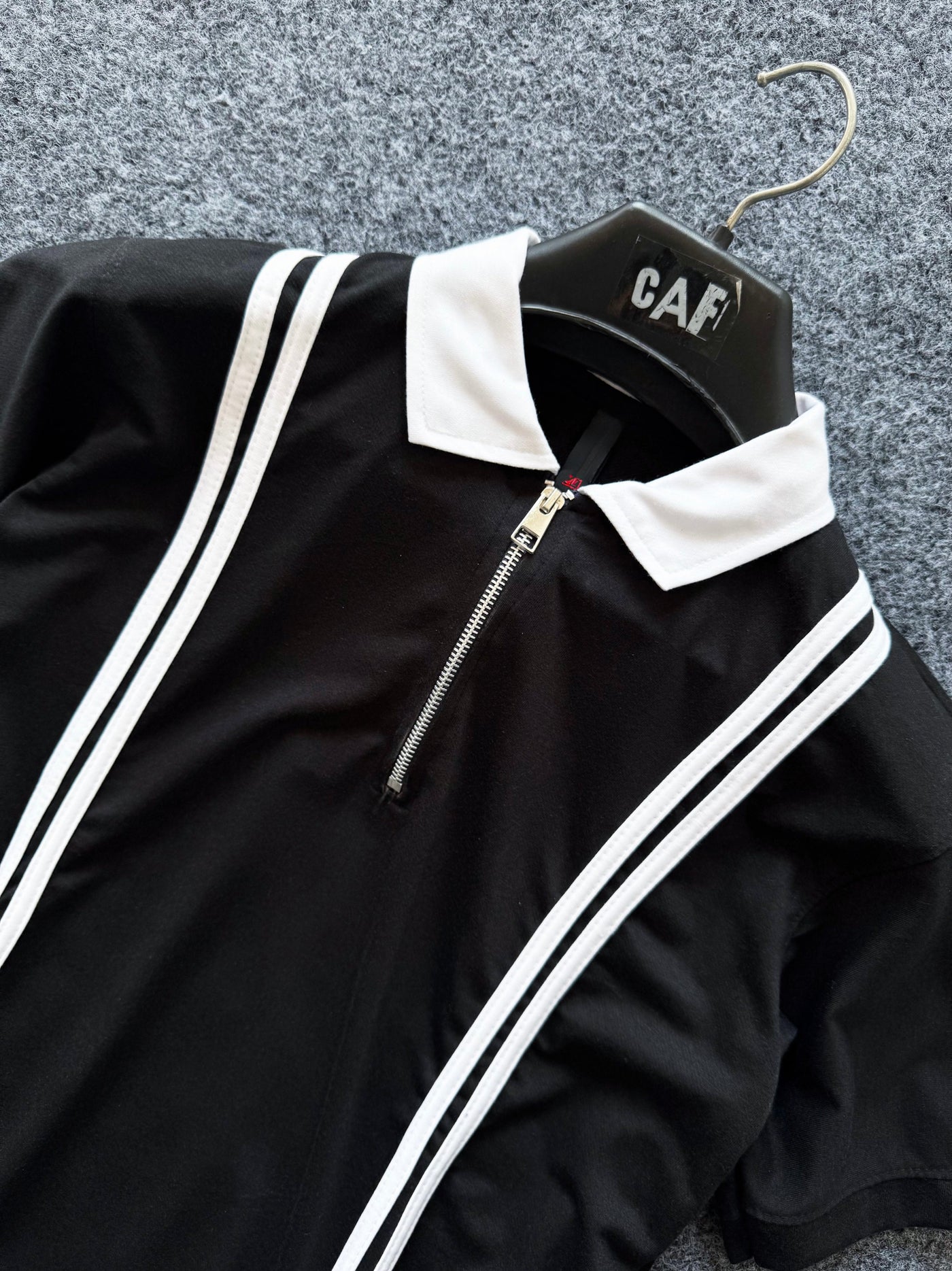 Stripe Zipped Polo